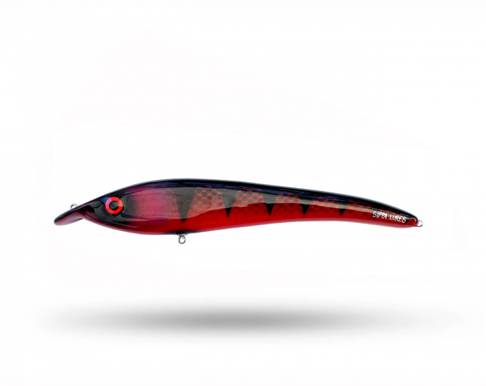 Sippa Lures V-Cranken V2 - Red Tiger i gruppen Fiskedrag / Gäddwobbler hos Örebro Fiske & Outdoor AB (Sippa VCrank V2 -Red T)